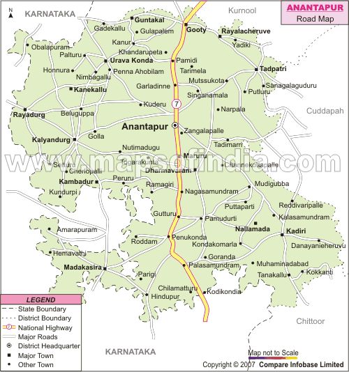 Anantpur Road Map