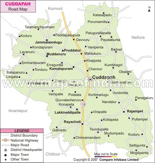 Map Of Cuddahpah