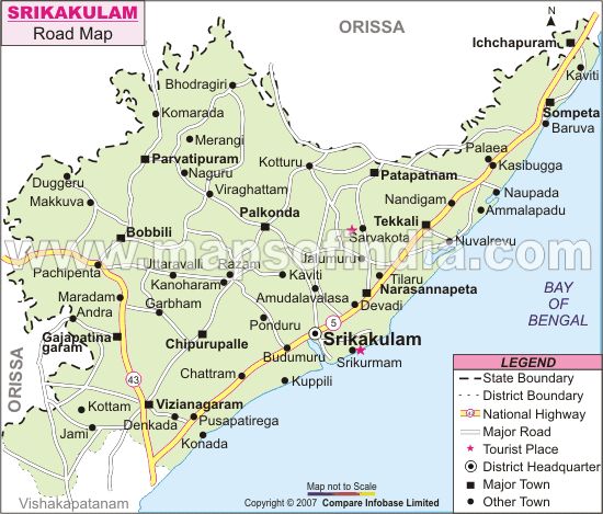 Srikakulam Road Map
