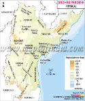 Andhra Pradesh Physical Map