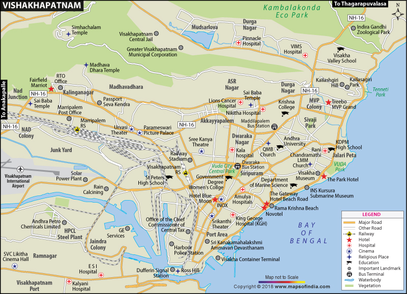 Visakhapatnam City Map