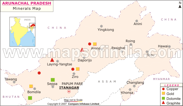 Arunachal Pradesh Minerals Maps
