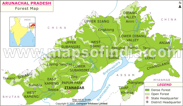 Forest Map of Arunachal Pradesh