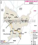 Lower Dibang District Map