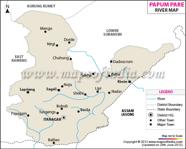 River Map of Papum Pare