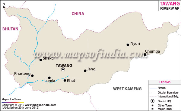 River Map of Tawang 
