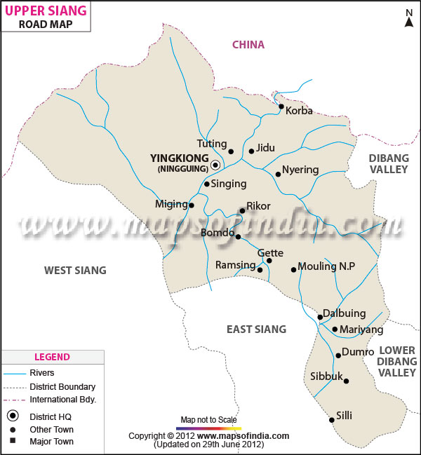 River Map of Upper Siang 