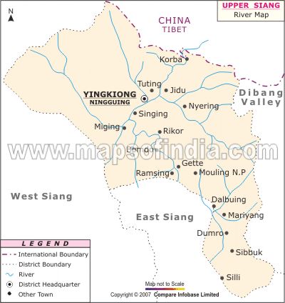 River Map of Upper Siang