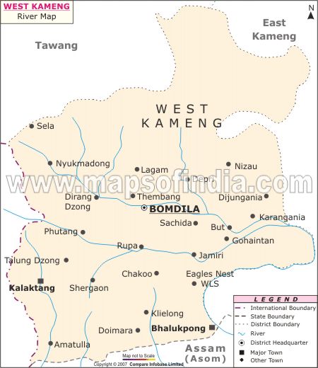 River Map of West Kameng