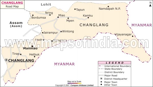 Road Map of Changlang