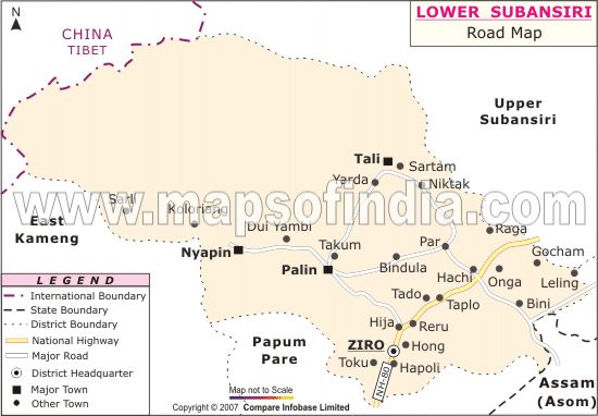 Road Network of Lower Subansiri