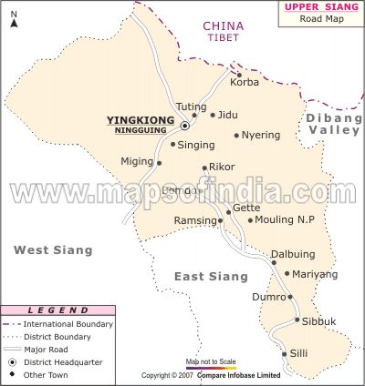 Road Network of Upper Siang