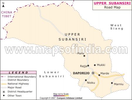Road Network of Upper Subansiri