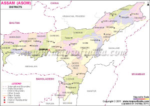 Assam District Map