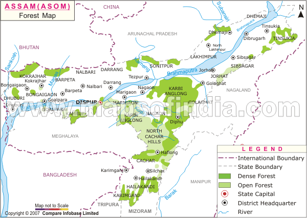 Assam Forest Map