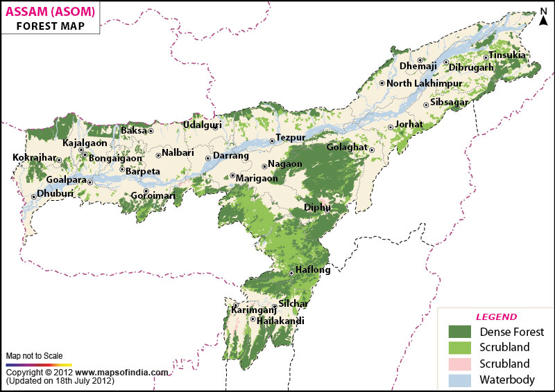 Assam Forest Map