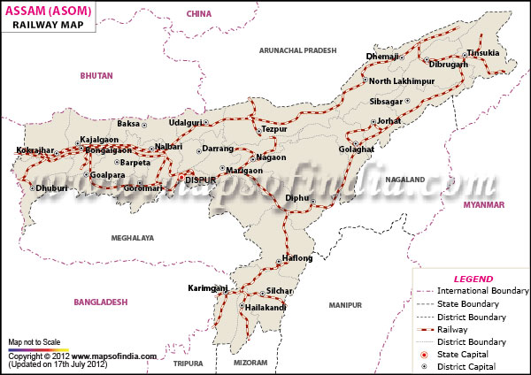 Assam Rail Map