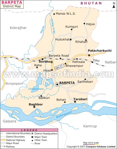District Map of Barpeta