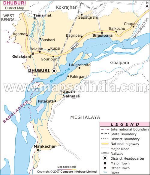 Tourist Map Of Dhuburi