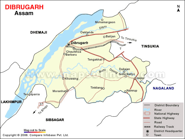 District Map of Dibrugarh