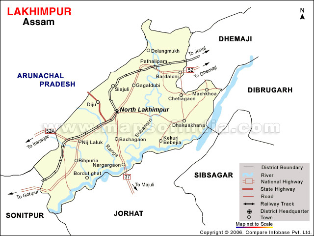 District Map of Lakhimpur