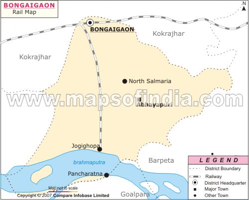 Railway Map of Bongaigaon