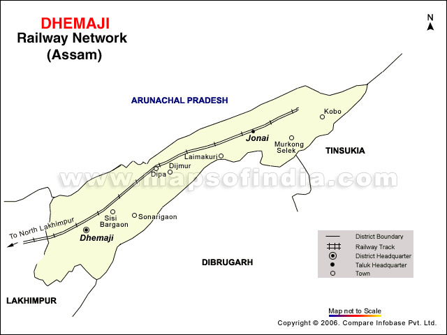 Dhemaji Railway Map