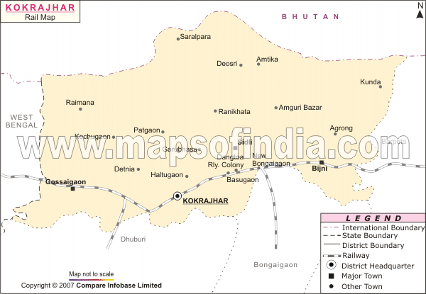 Kokrajhar Railway Map