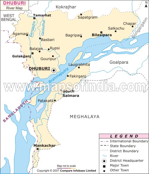 River Map of Dhuburi