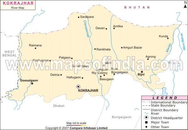 River Map of Kokrajhar