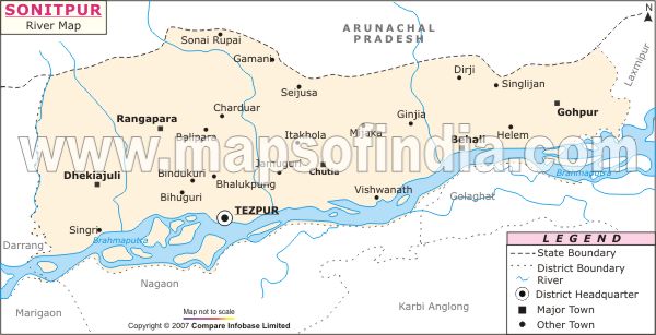 River Map of Sonitpur