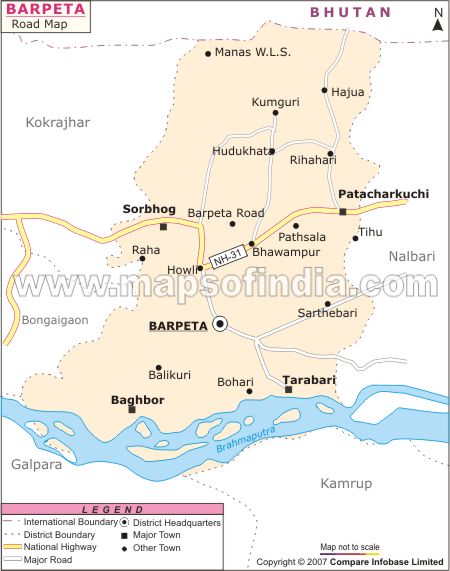 Barpeta Road Network Map