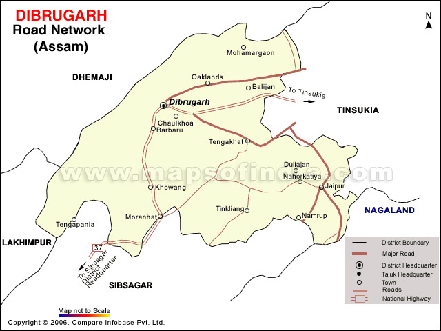 Tourist Map Of Dibrugarh