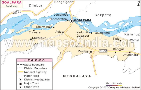 Road Network Map of Goalpara