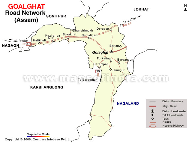 Road Network Map of Golaghat