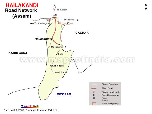 Road Network Map of Hailakandi
