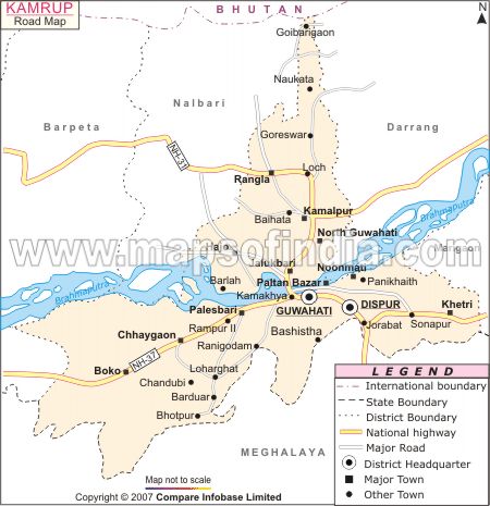 Road Network Map of Kamrup