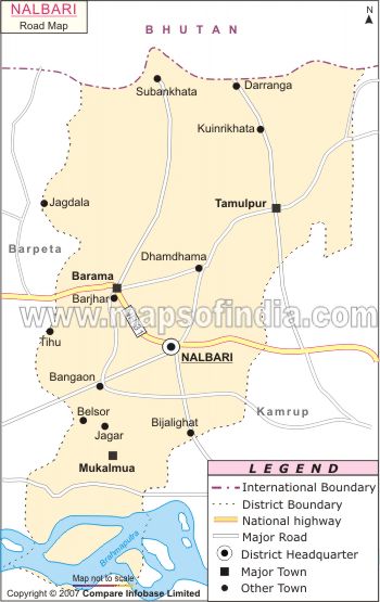 Road Network Map of Nalbari