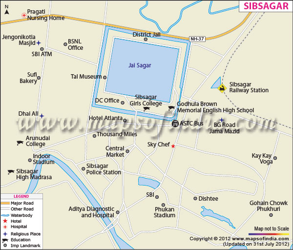 Sibsagar City Map