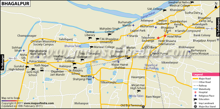 Bhagalpur City Map