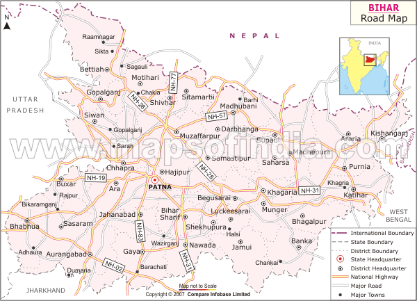 Map Of Bihar