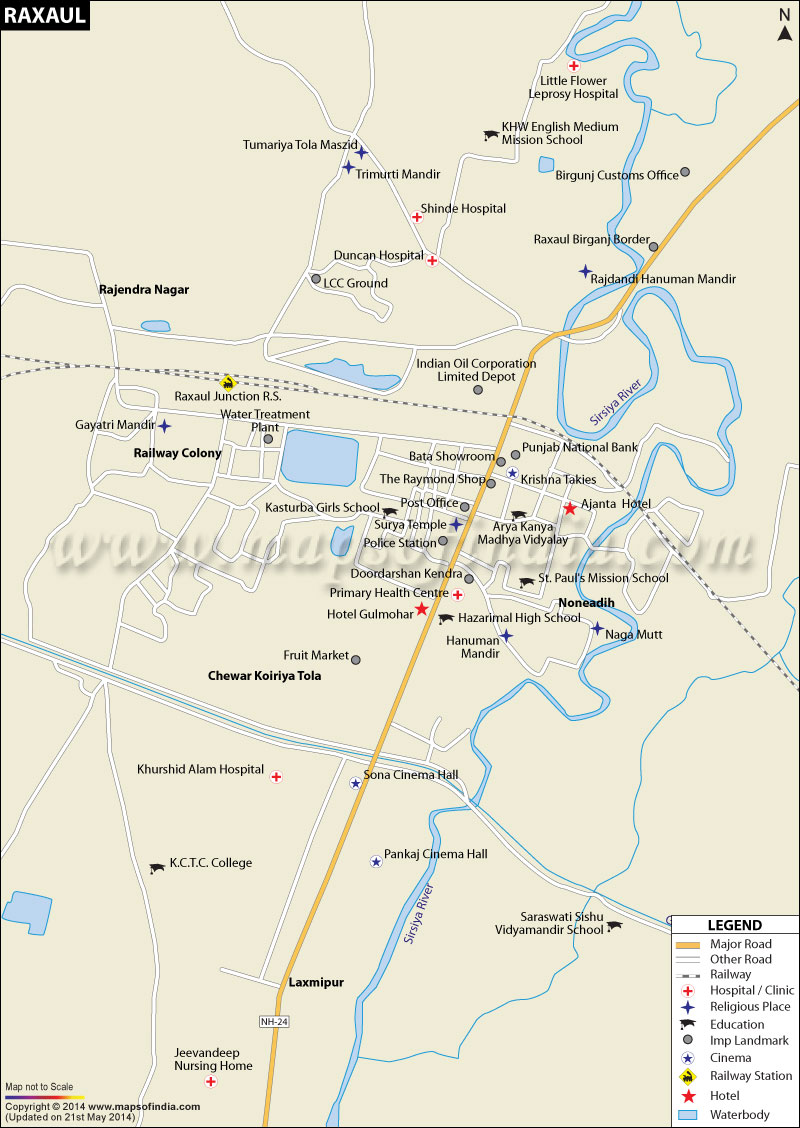 Raxaul City Map