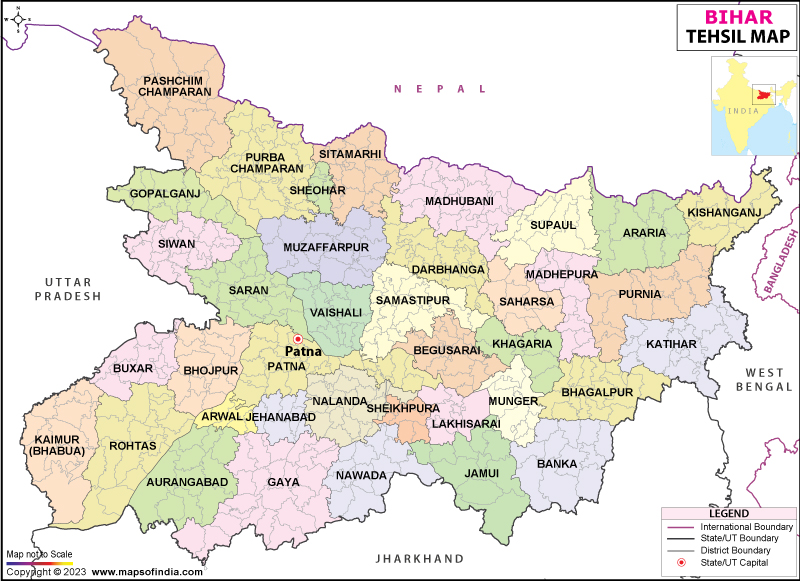 Bihar Tehsil Map