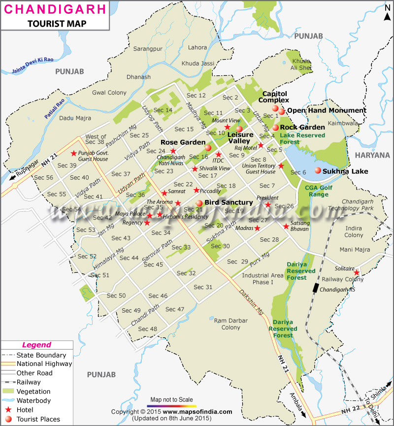 Chandigarh Travel Map