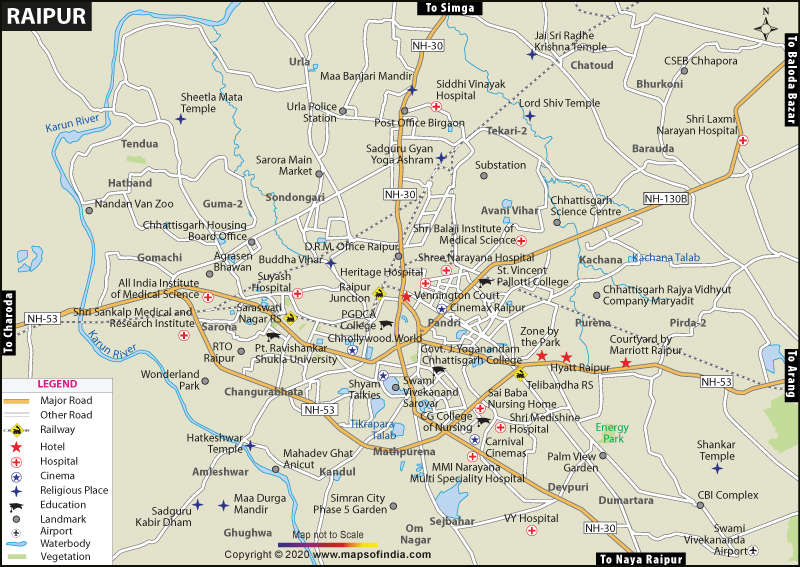 City Map of Raipur