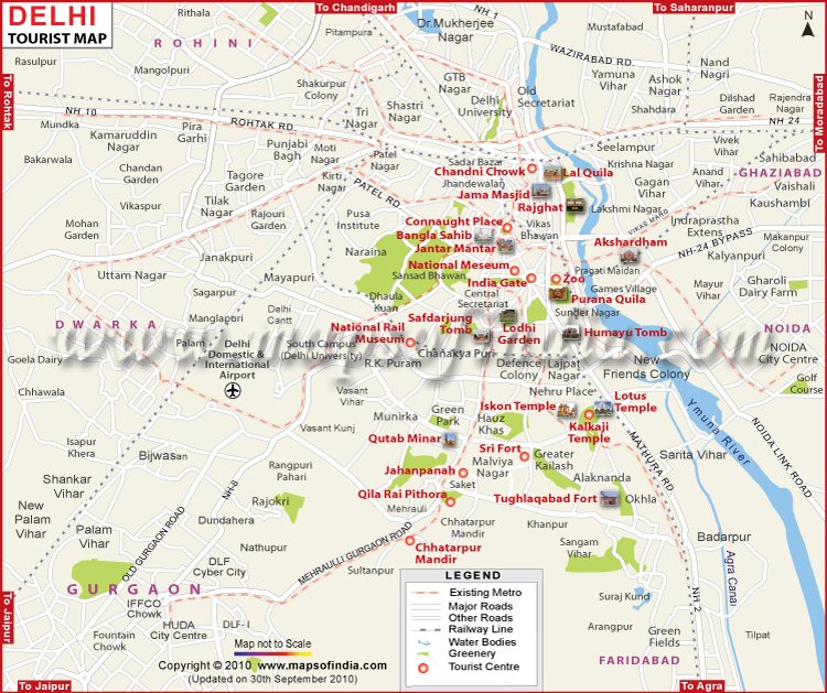 Delhi Tourist Map