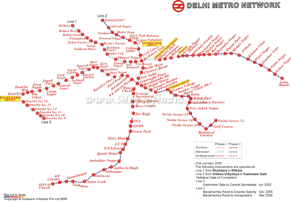 Old Gurgaon Metro Plan