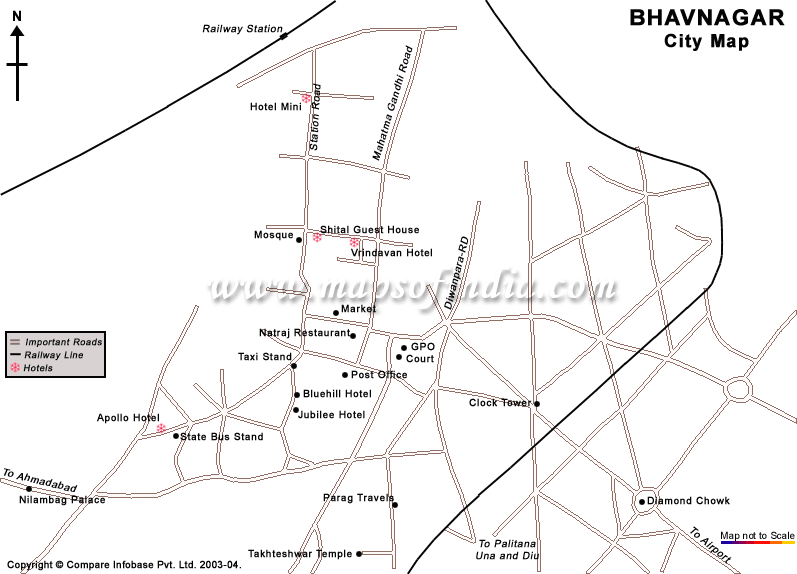 Map Of Bhavnagar, Gujarat