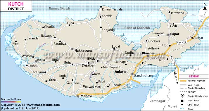 District Map of Kutch 