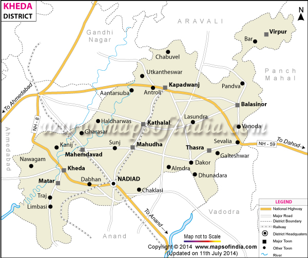 District Map of Kheda